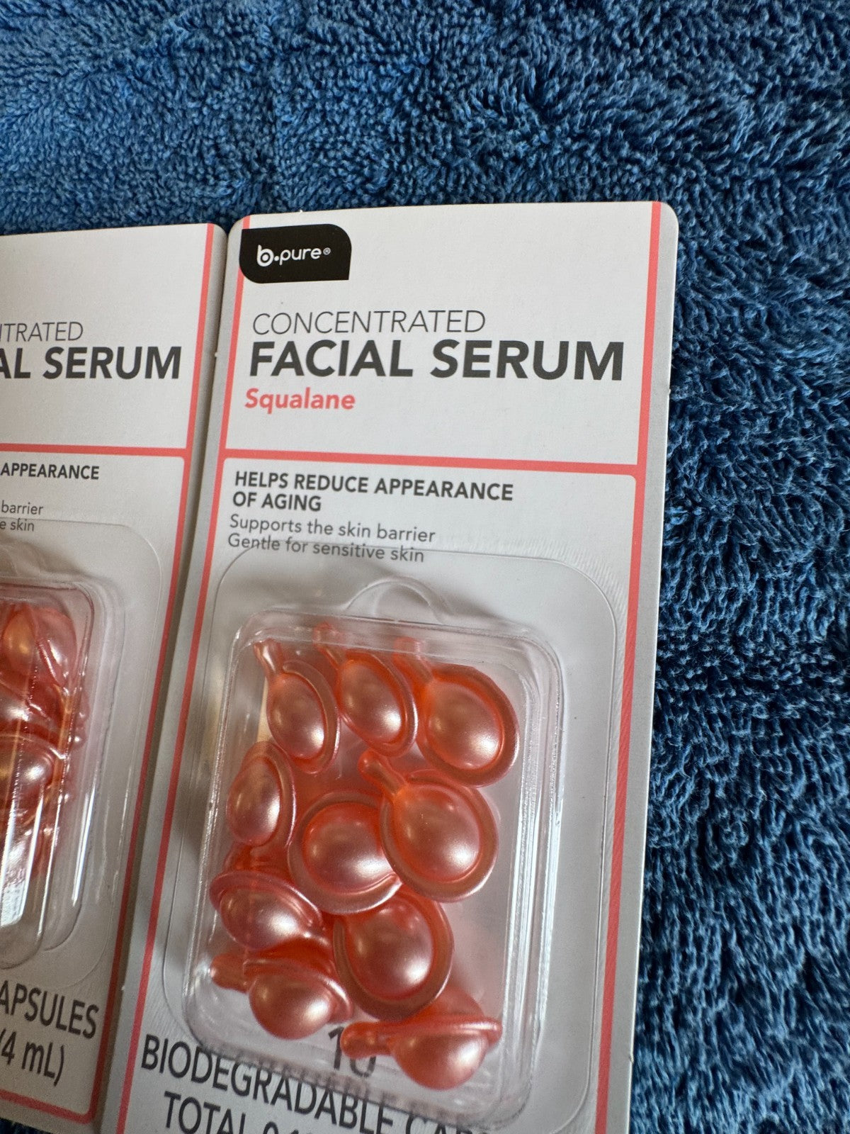 Squalane Facial Serum Capsules for Sensitive Skin - 2 Pack, Anti-Aging Support