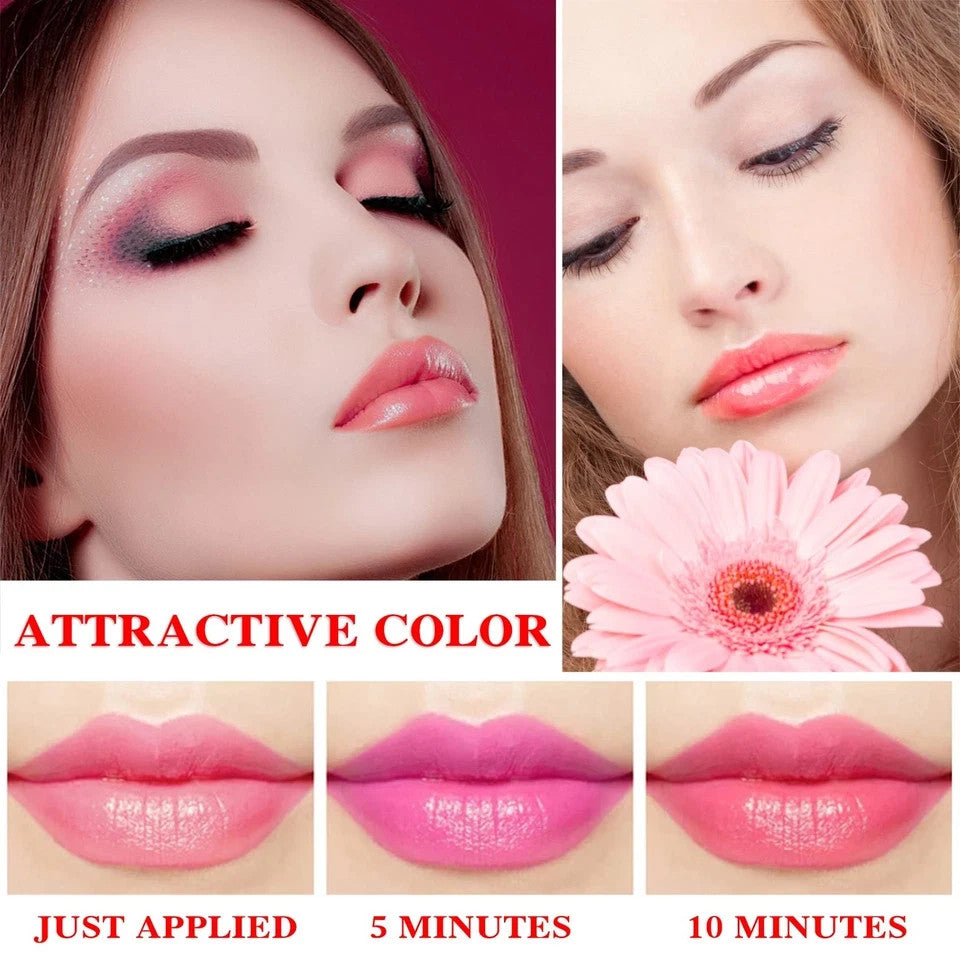 Color Changing Aloe Vera Lipstick Set - Moisturizing Lip Gloss for Dry Lips