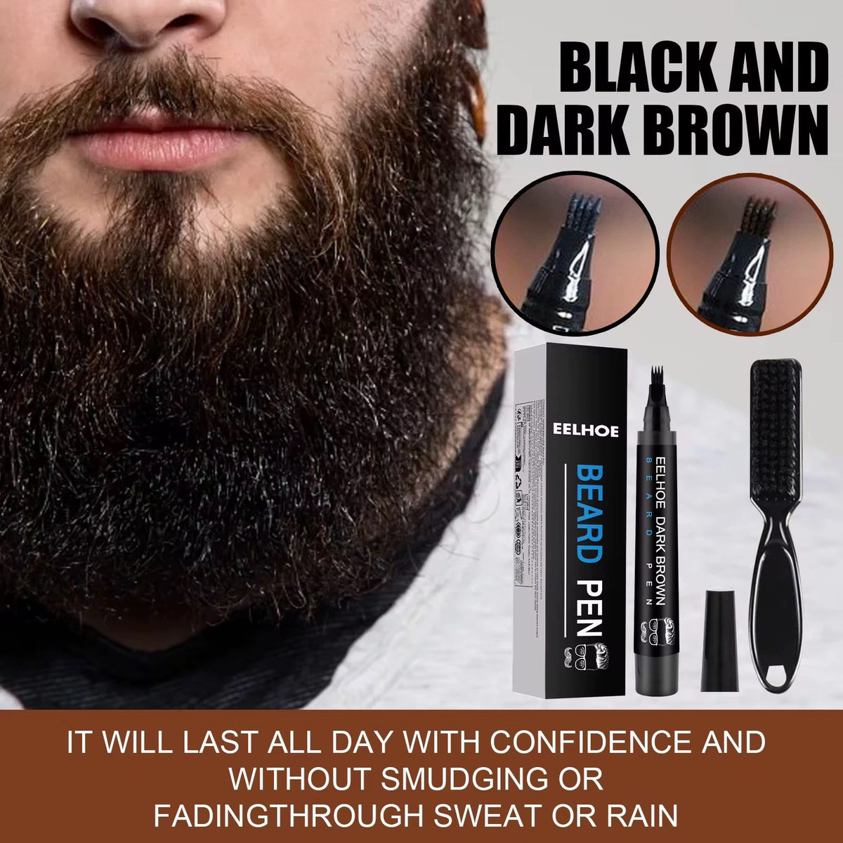 Beard Filler Pen Pencil - Waterproof Eyebrow & Mustache