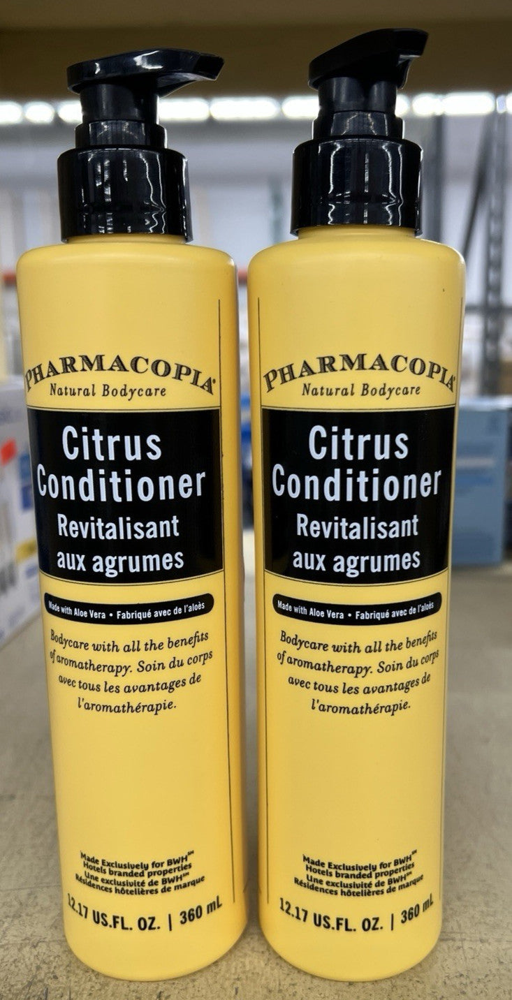 Lot of 2 Citrus Aloe Conditioner Bottles - 12.17 oz Hydrating Hair Care