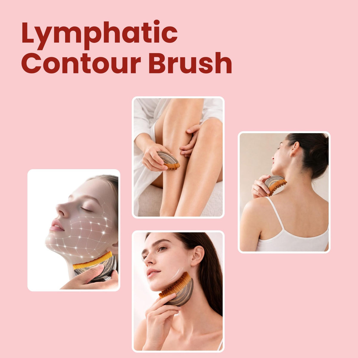 Lymphatic Contour Face Brush for Sculpting and Drainage