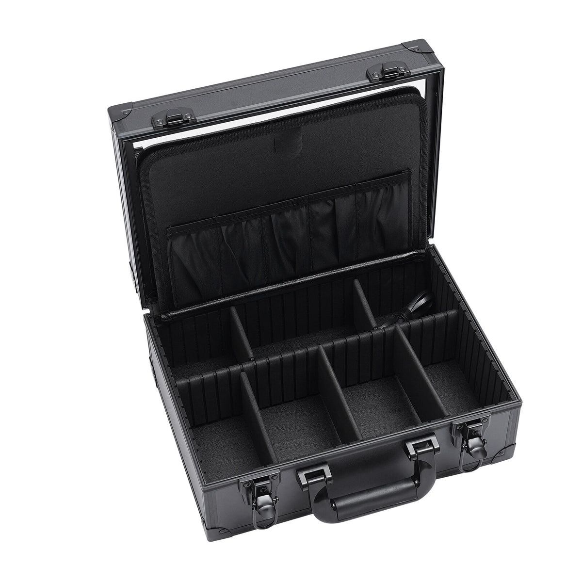 Large & Medium Makeup Train Case with LED Light & Adjustable Storage