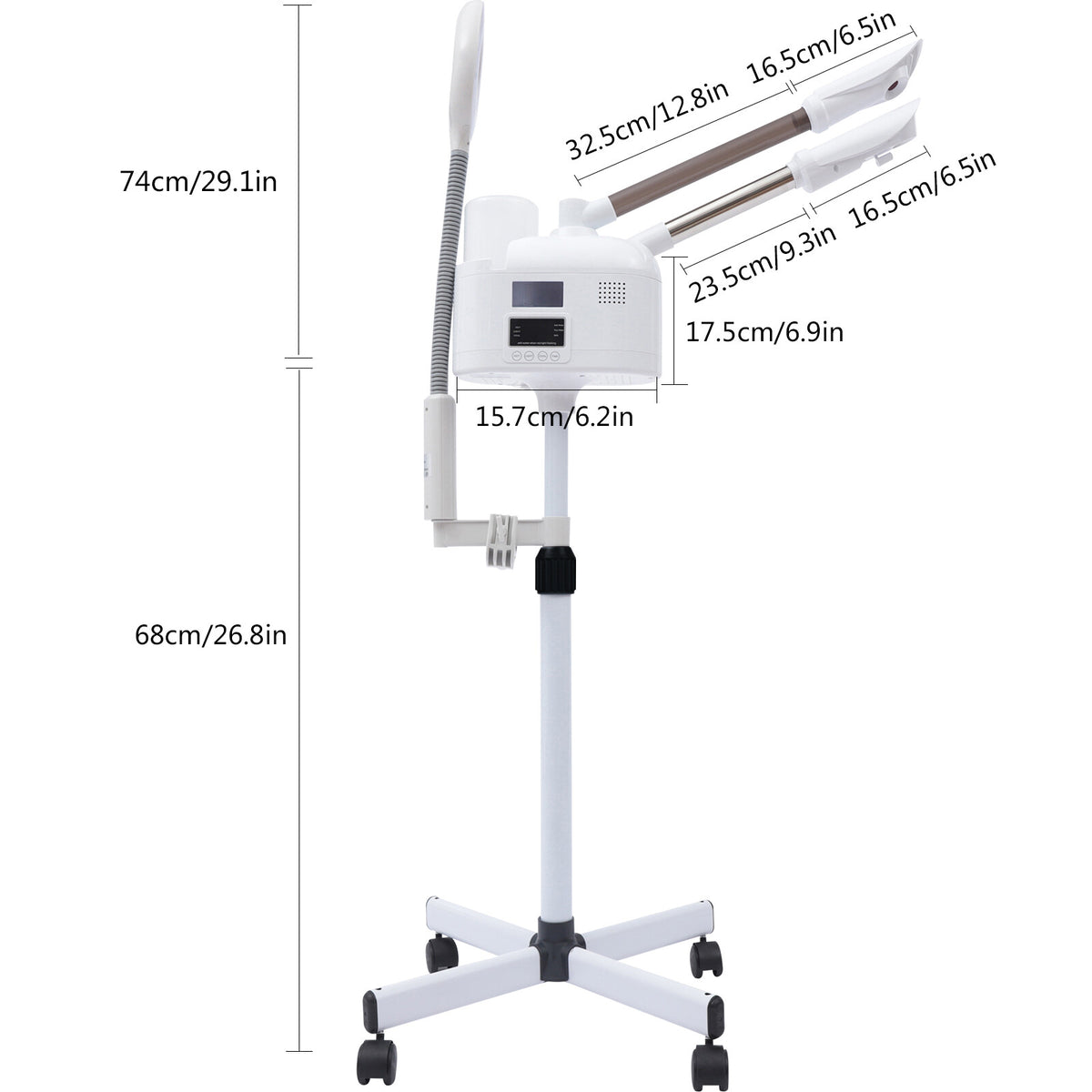 Professional 3 in 1 Facial Steamer LED Magnifying Lamp Face Skin Care