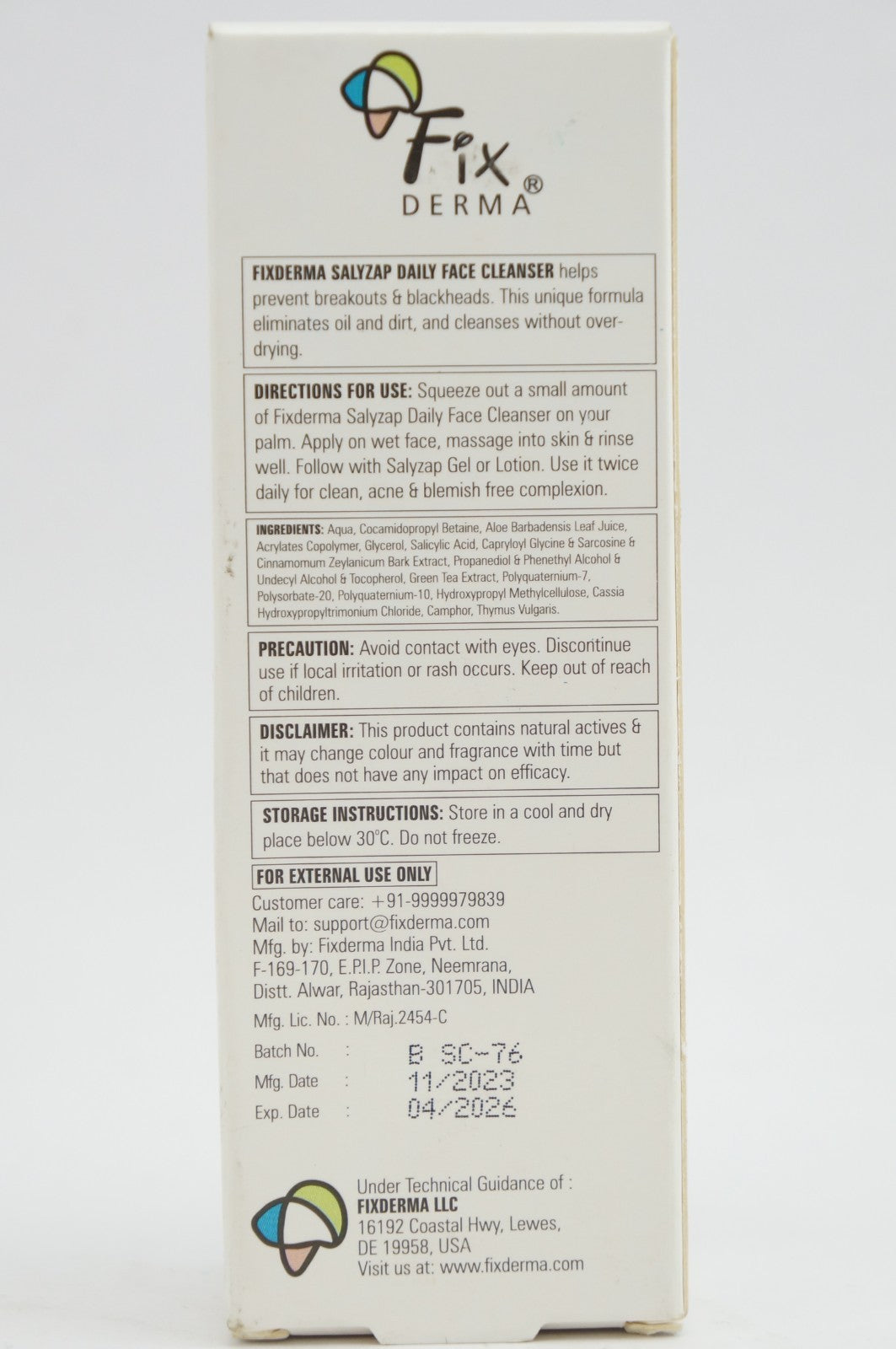 Face Cleanser for Acne-Prone Skin - Daily Facial Wash 60g