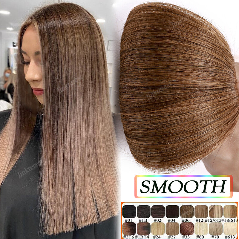 Clip-In Real Remy Human Hair Extensions for Full Head - Blonde