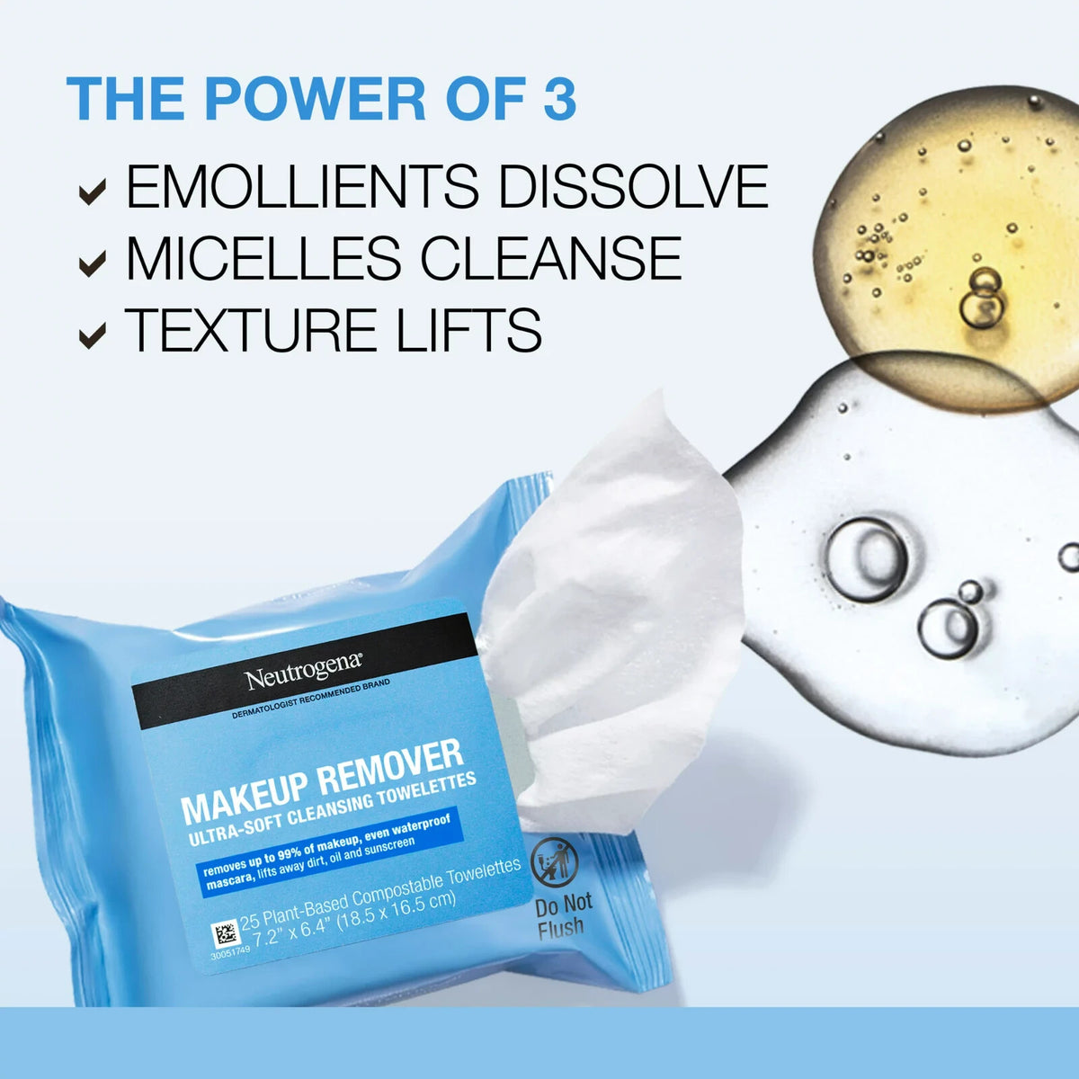 Makeup Remover Face Wipes - Ultra-Soft Pre-Moistened Cleansing Towelettes