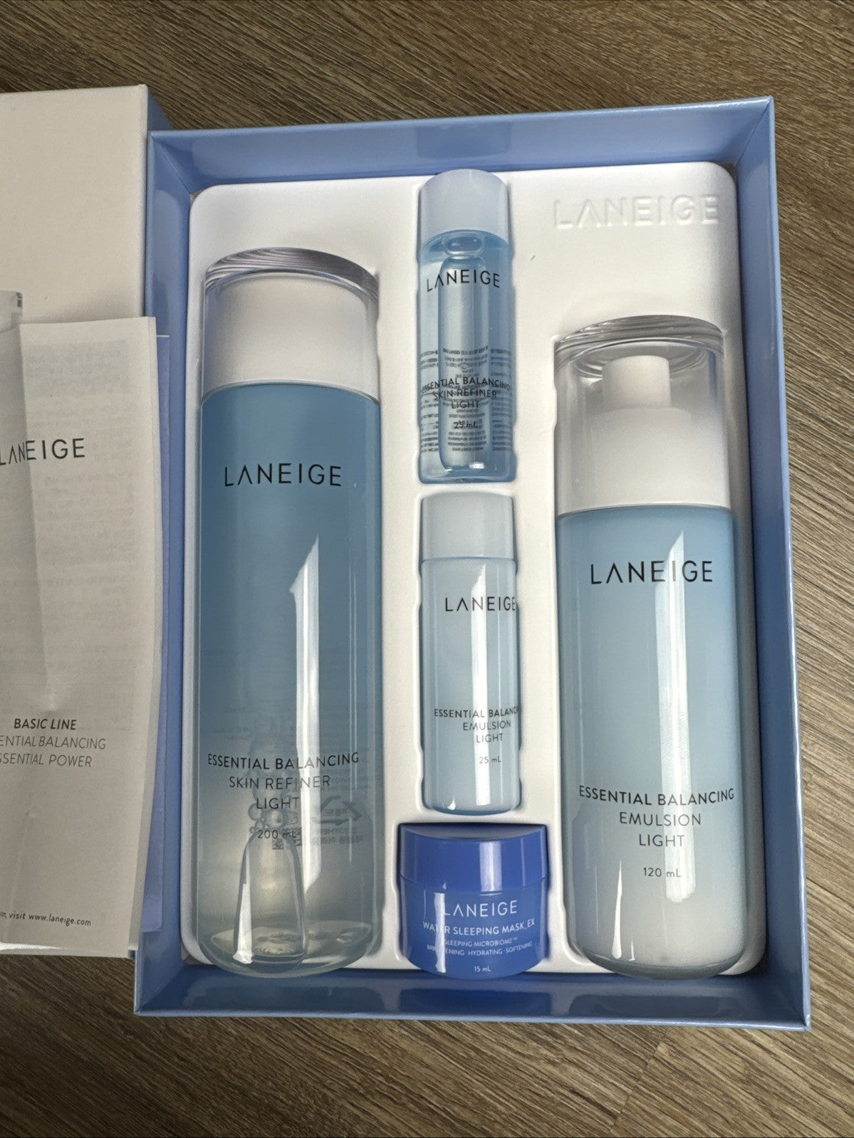 LANEIGE Moisture & Power Skin Care Duo Set - 5-Pc Travel Size NIB