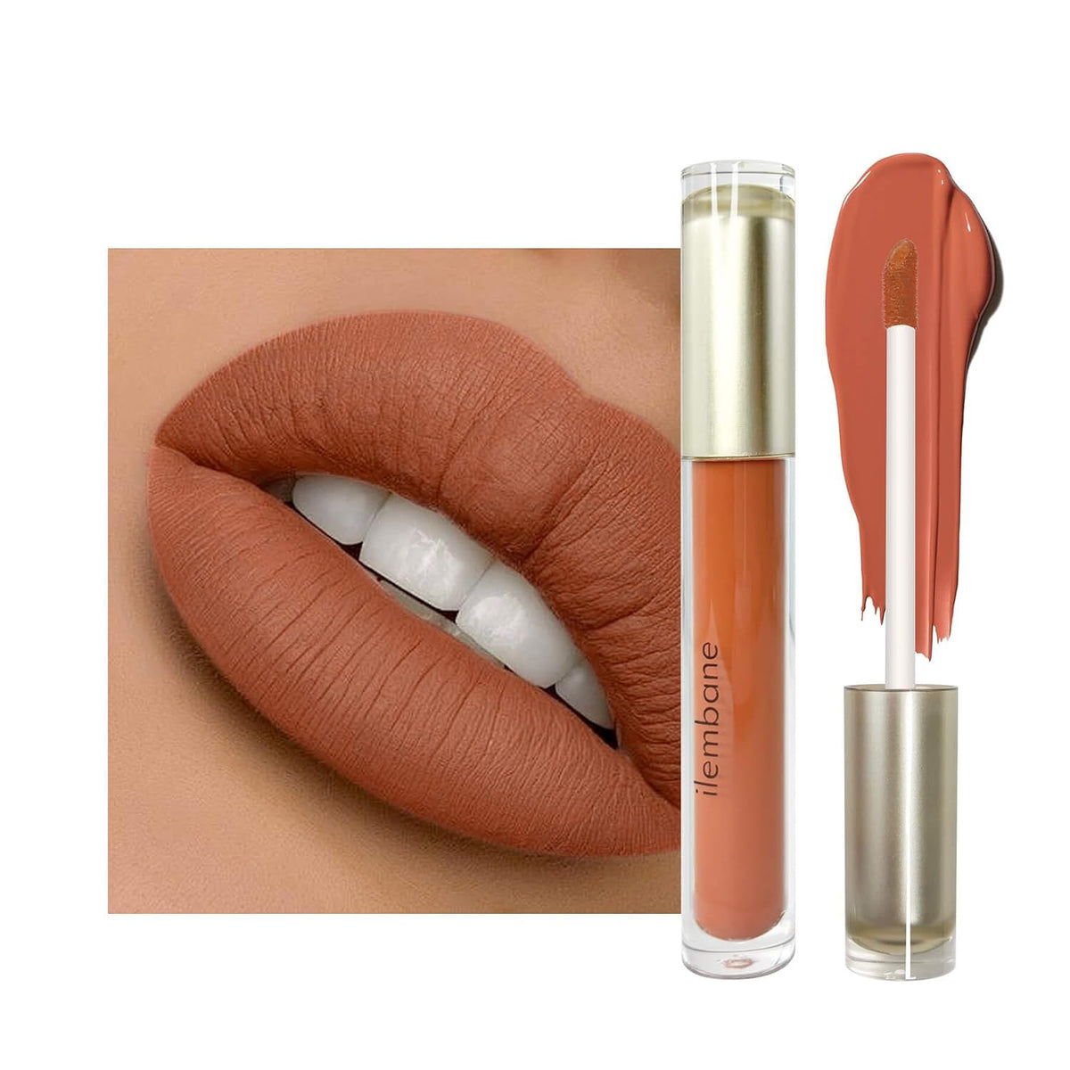 Caramel Nude Matte Liquid Lipstick - Long Lasting, Transferproof & Vegan