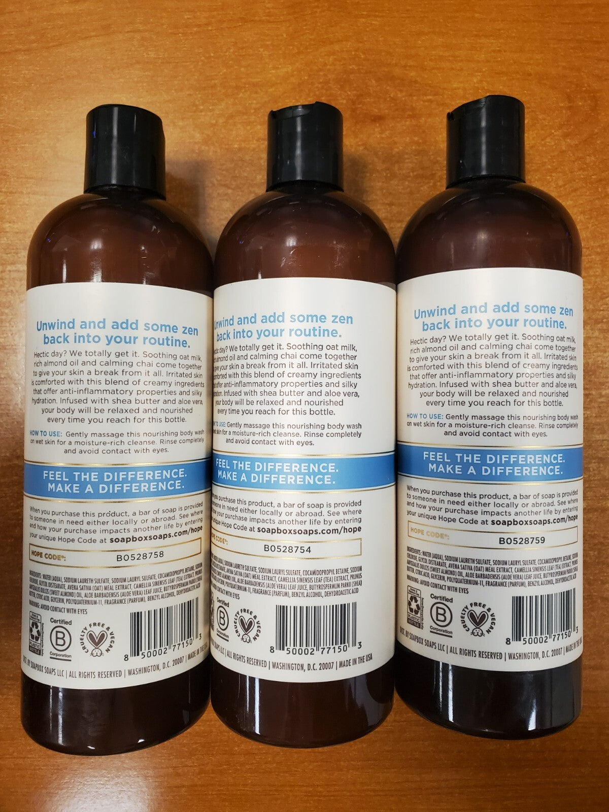 Oat Milk & Chai Body Care Set - 3 Pack