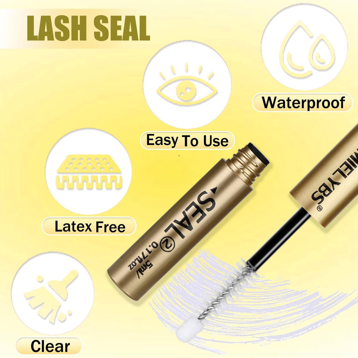 Waterproof Lash Bond and Seal Glue - Strong 10ML for Eyelash Clusters