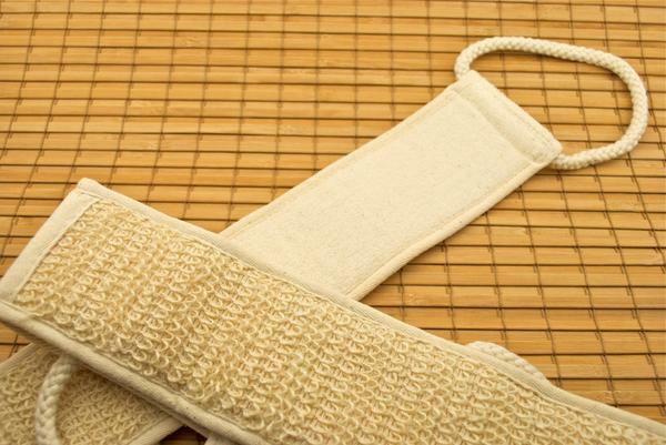 Soft Natural Sisal Fiber Back Strap Exfoliator Scrubber Spa Body Skin