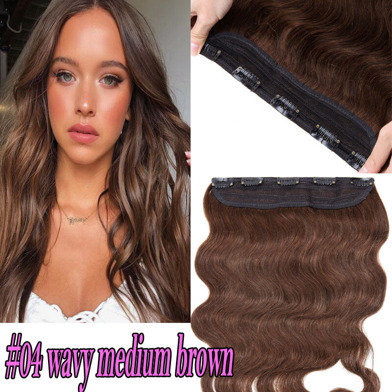 Clip-In Human Hair Extensions Thick & Full Head - Straight or Wavy