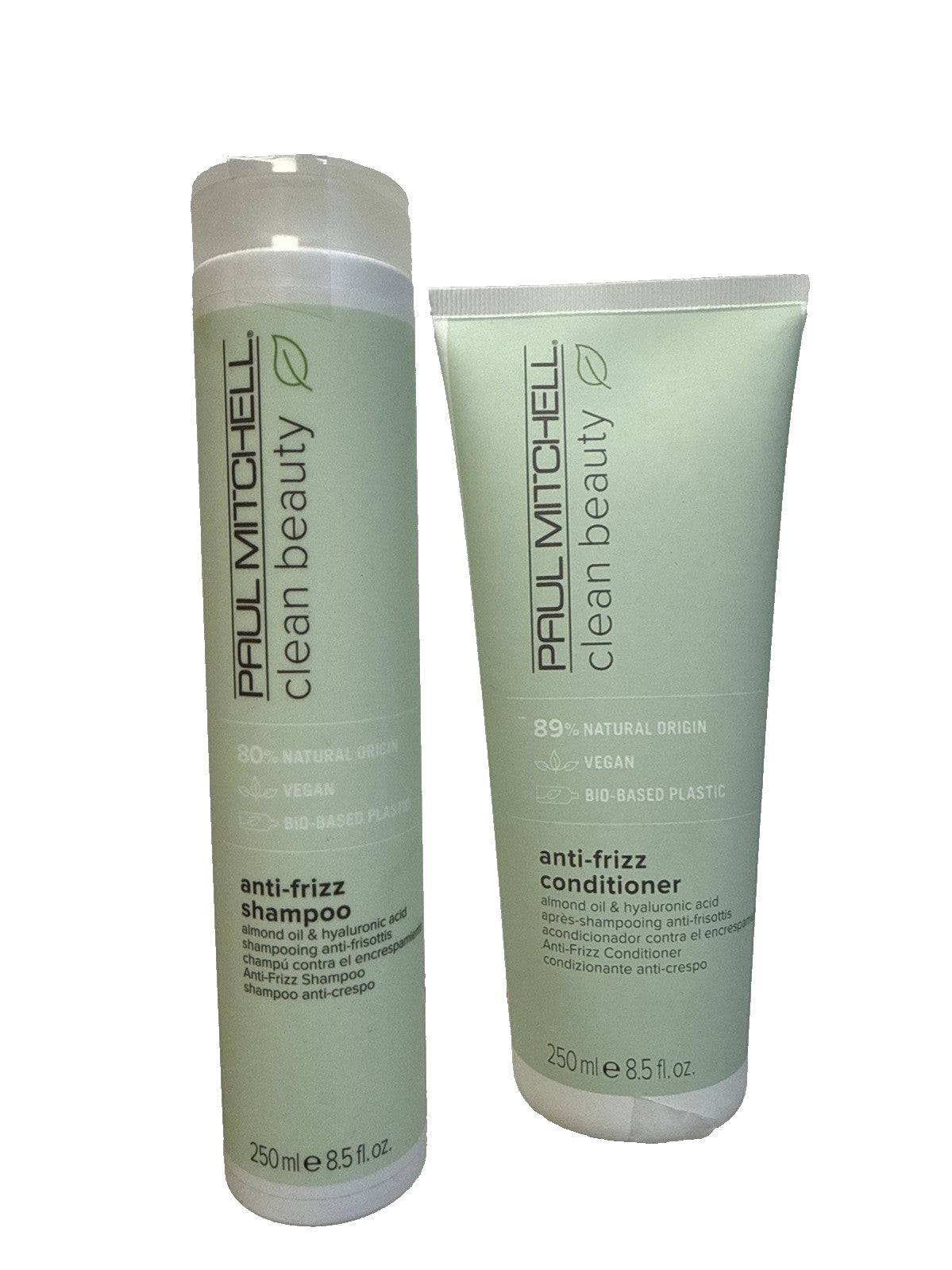 Anti-Frizz Shampoo & Conditioner Duo Set - Hydrating Hair Care 8.5 oz