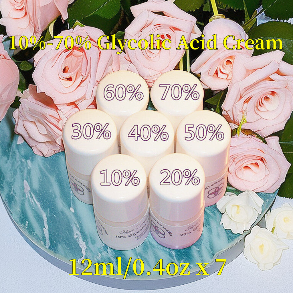 Glycolic Acid Face Cream for Acne and Scar Treatment - 10-70% Strength, 0.4oz