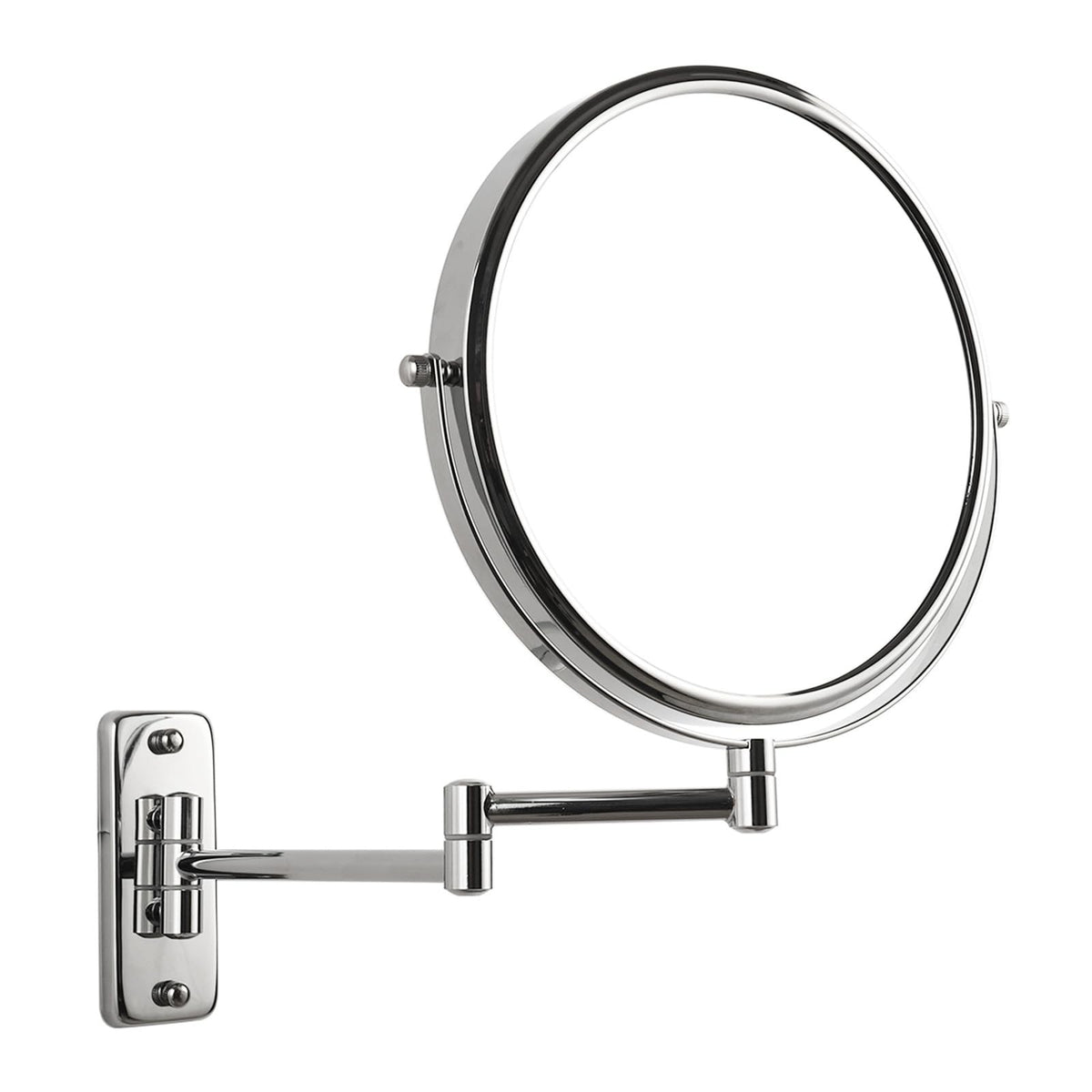8-Inch Wall Mounted Makeup Mirror with 1X/10X Double Sided Magnification - Chrome