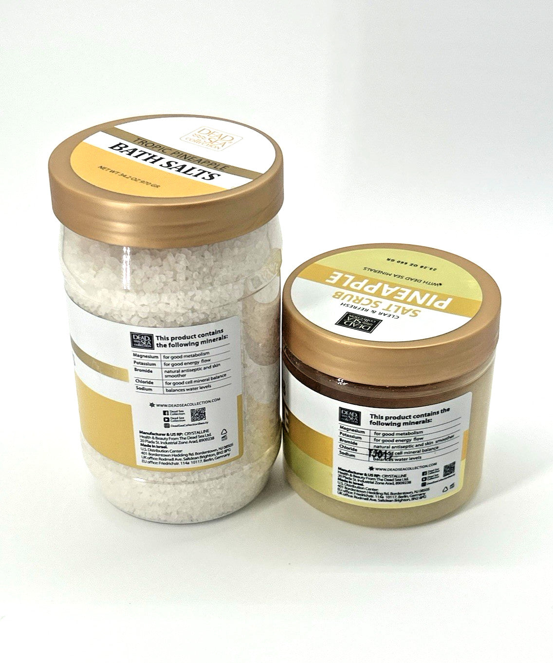 Dead Sea Collection Pineapple Bath Salts (34.2 oz) &Mineral Salt