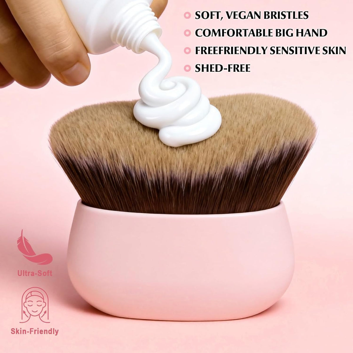 Extra Large Body Makeup Brush - 75mm Wide-Head Self Tanner Applicator