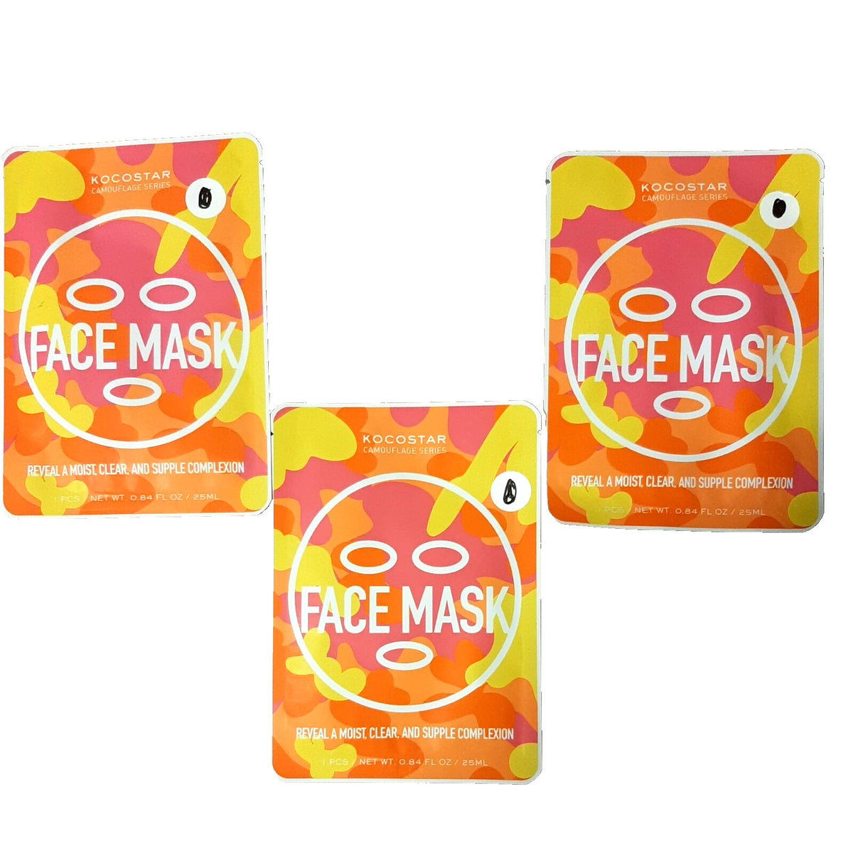 Kocostar Camouflage Face Mask Sheets - 3 Pack