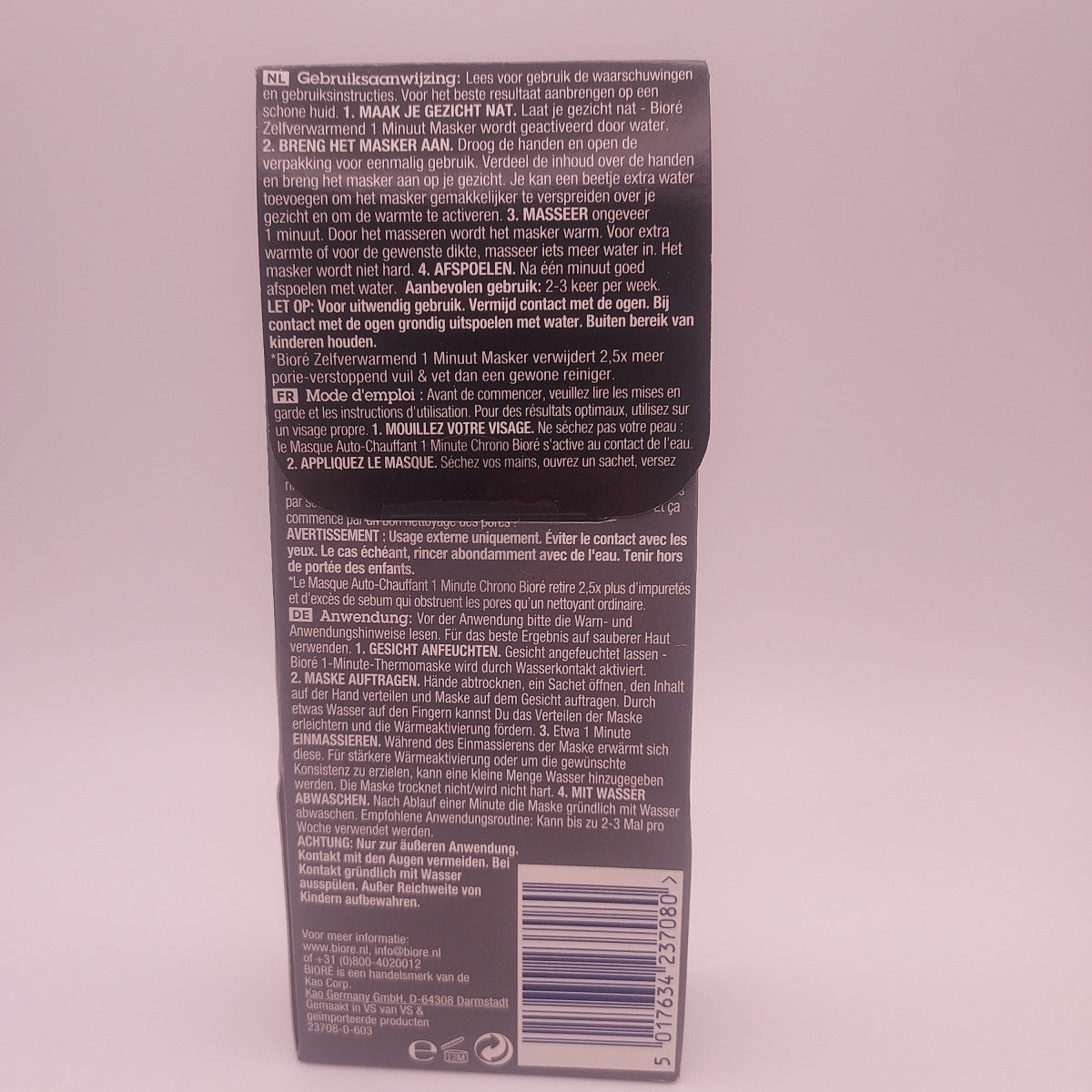 Bioré Charcoal Self-Heating Wash-Off Mask - 0.25oz, 4 Pack