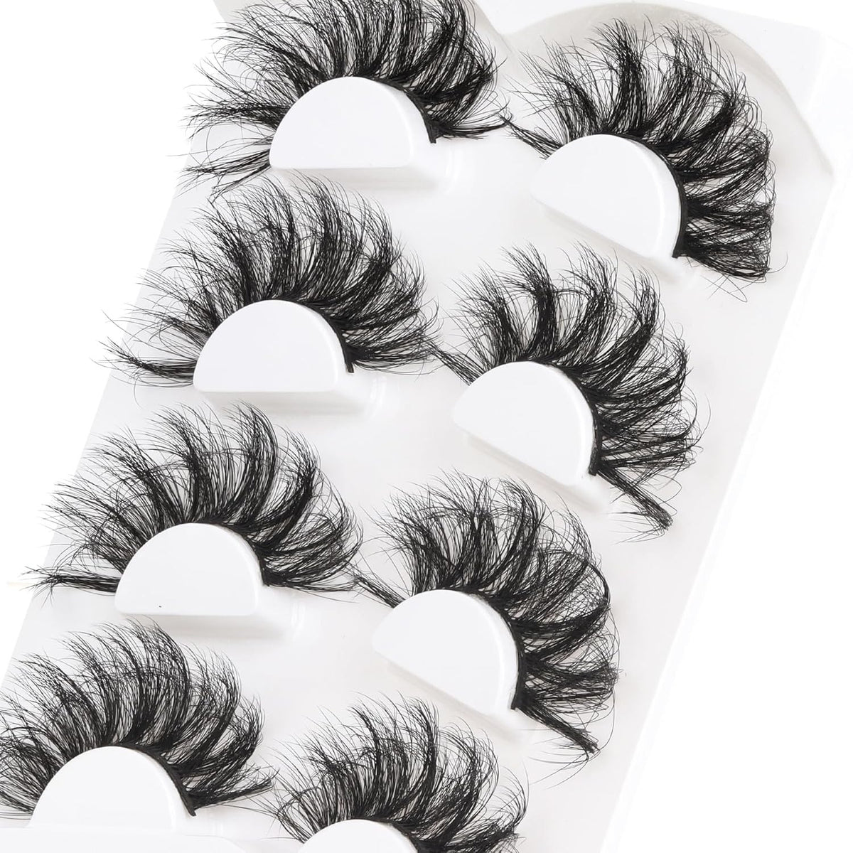 25mm Fluffy 3D Faux Mink False Eyelashes - Dramatic Long Volume Lashes