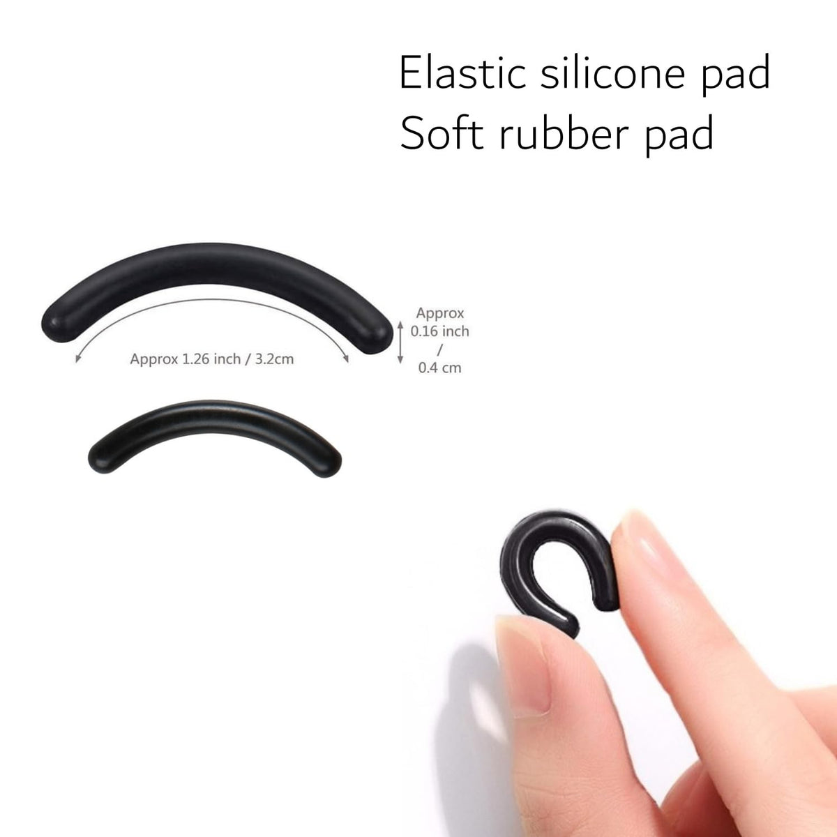 Eyelash Curler Refill Pads - 80 Pack, Flexible Silicone Replacement for Makeup