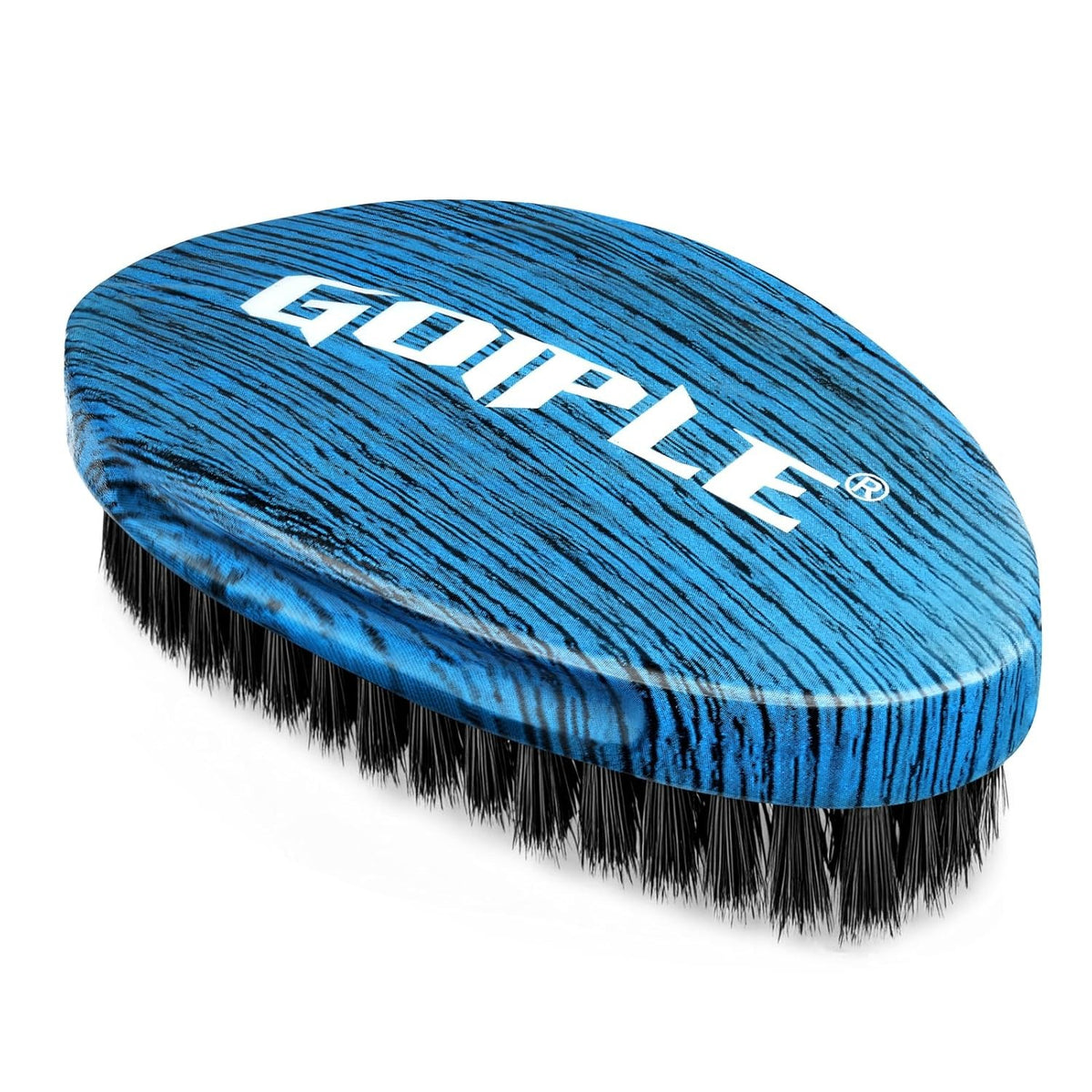 Medium Hard Curved Wave Beard & Hair Brush for Men - 360 Degree Styling