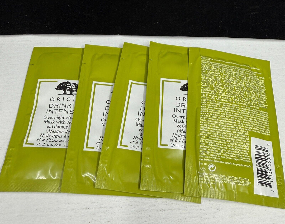 Intensive Overnight Hydrating Mask with Avocado & Glacier - 5 Pack