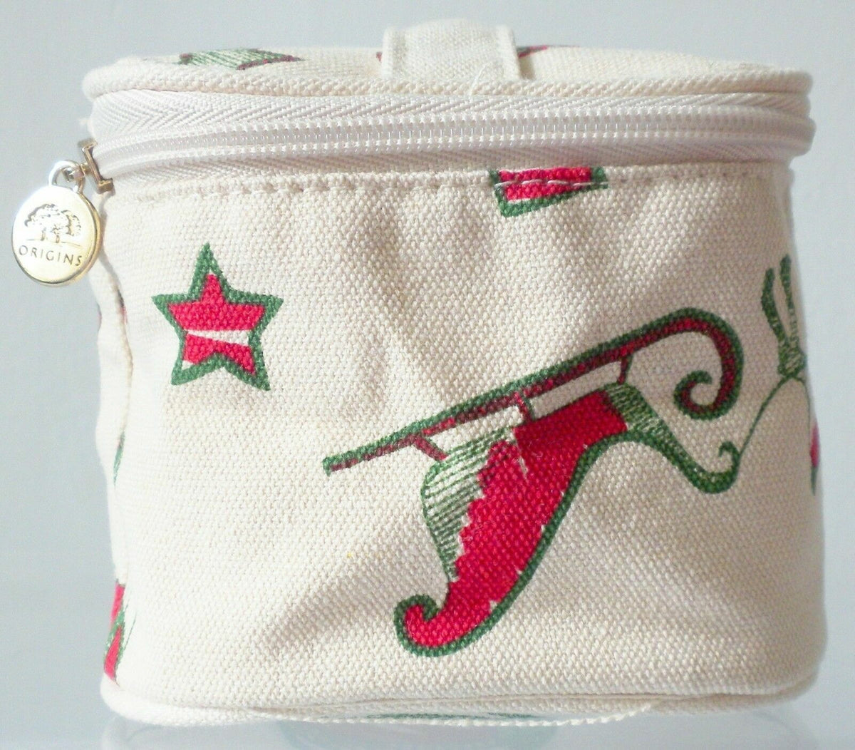 Mini Reindeer and Zebra Makeup Bag - Cotton Fabric Holiday Travel Case