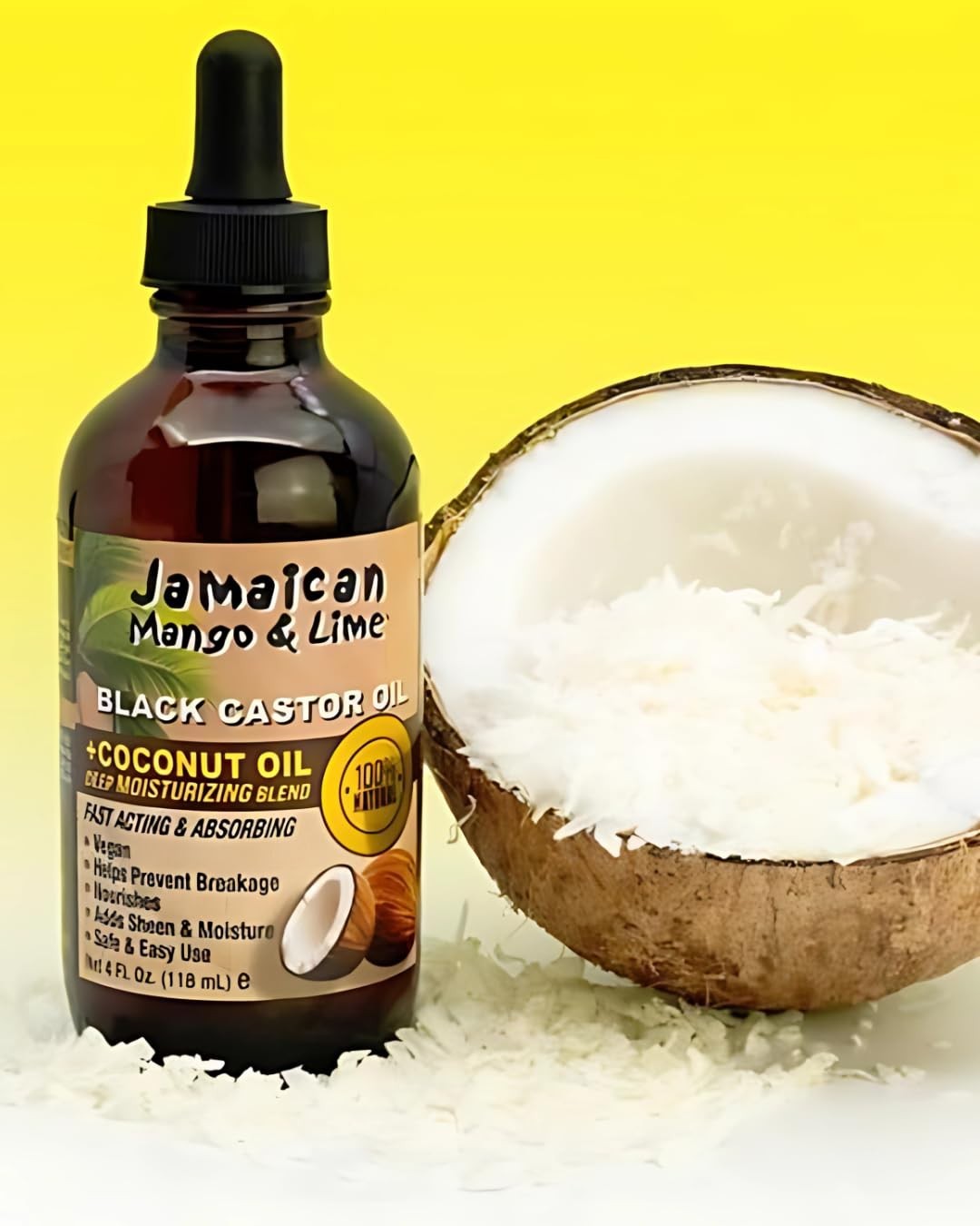 Jamaican Mango & Lime Black Castor Oil & Coconut Oil Set - Hair Growth & Moisturizing 2oz Pack of 2