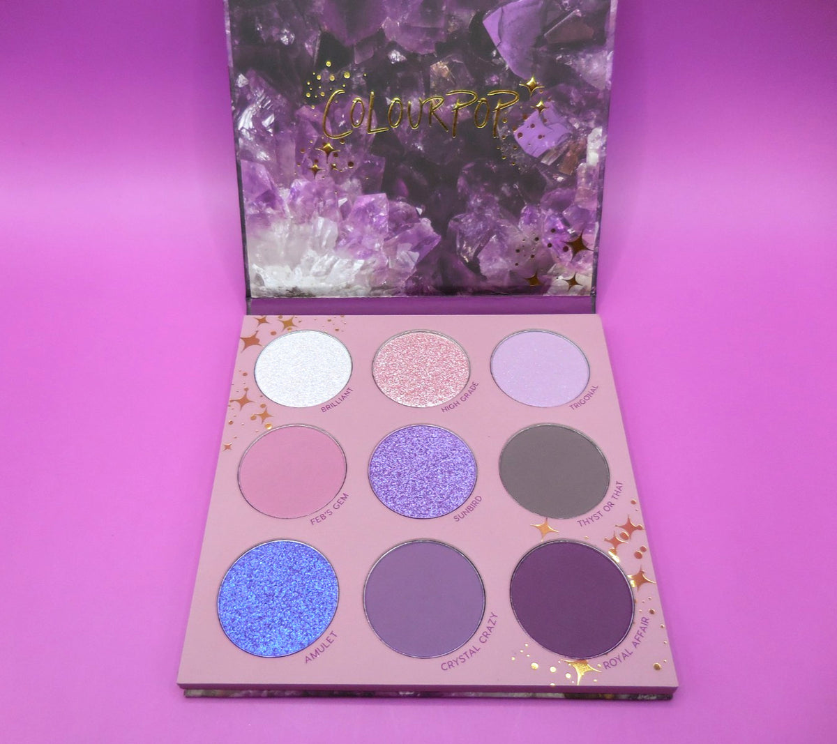 Pressed Powder Eyeshadow Palette - 9g Amethyst Shades, Cruelty-Free
