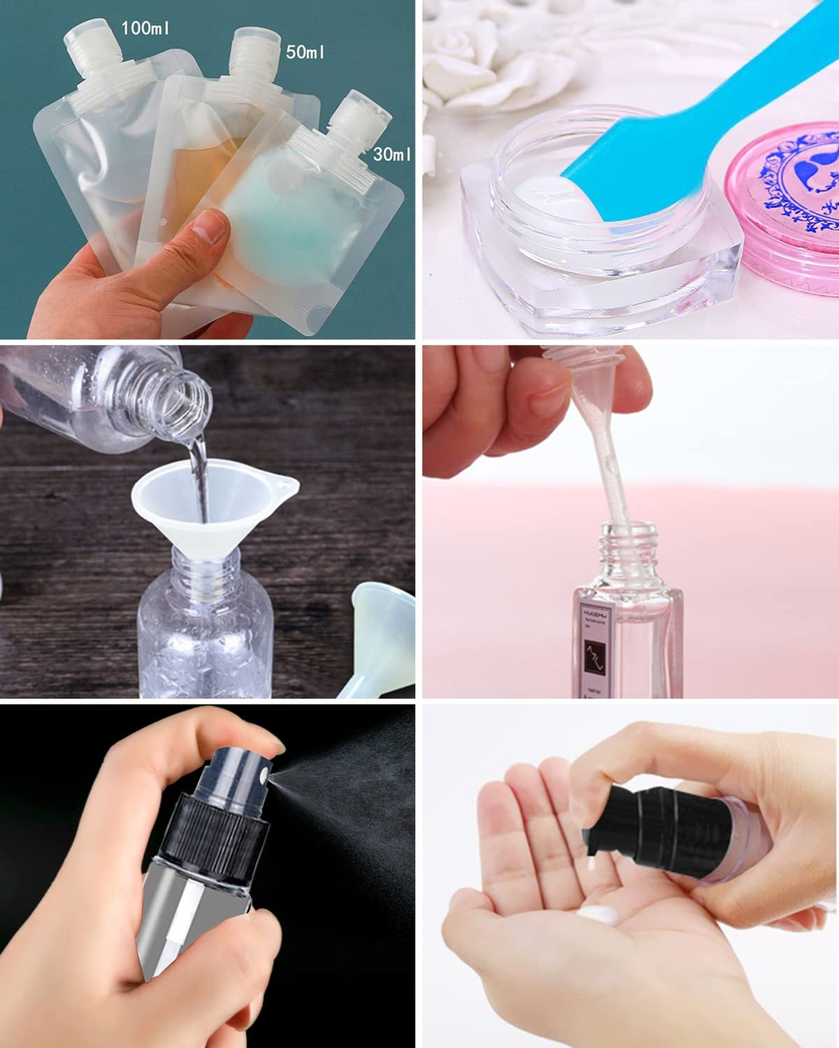17 Pack TSA-Approved Travel Toiletry Bags Leak-Proof Refillable Containers