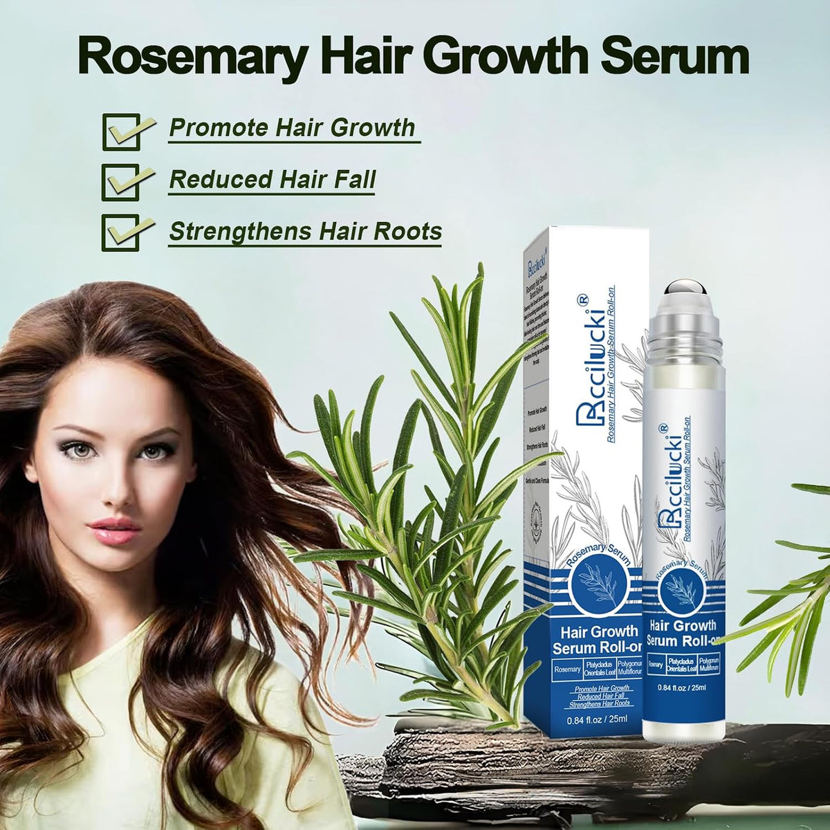 Rosemary Hair Growth Serum Roll-On 25ml – 2 Pack