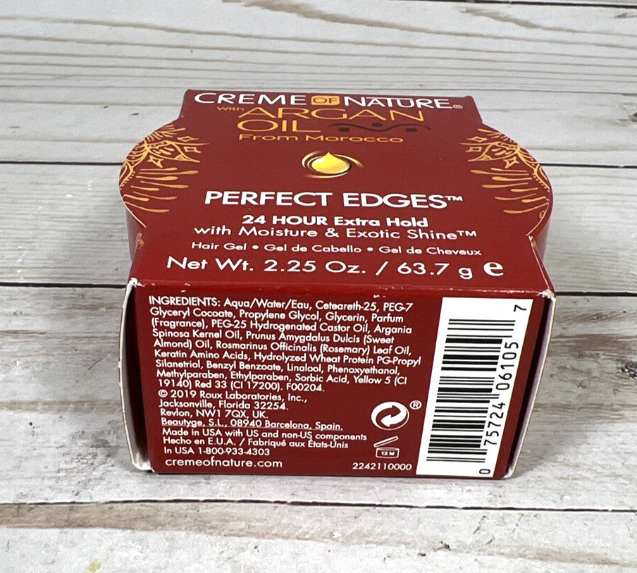 Argan Oil Perfect Edges Hair Gel Extra Hold 2.25oz - 3 Pack