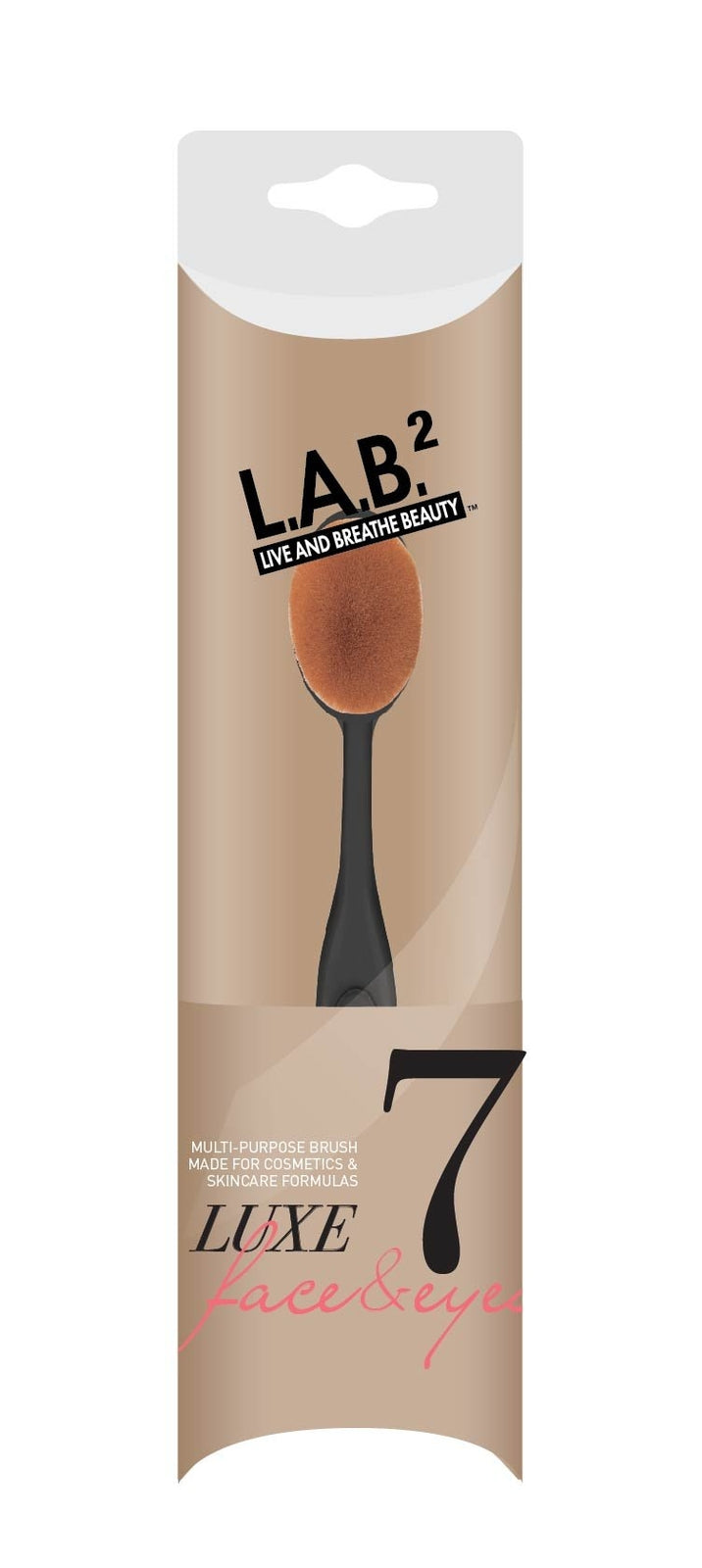 Oval Makeup Brush for Face & Eyes - Synthetic Fiber, Ergonomic Handle