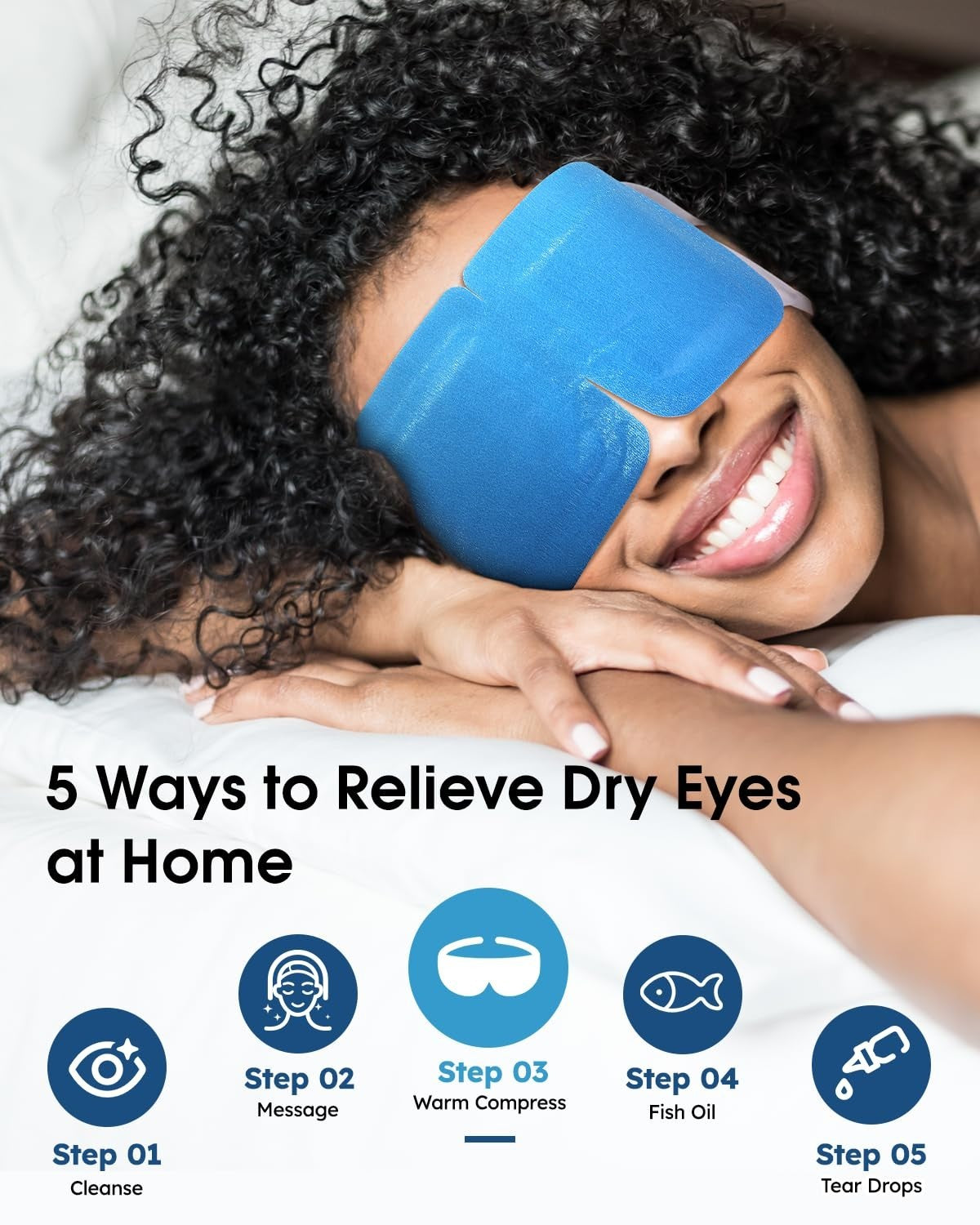 Disposable Warm Eye Masks - Travel & Eye Fatigue Relief, 20 Pack