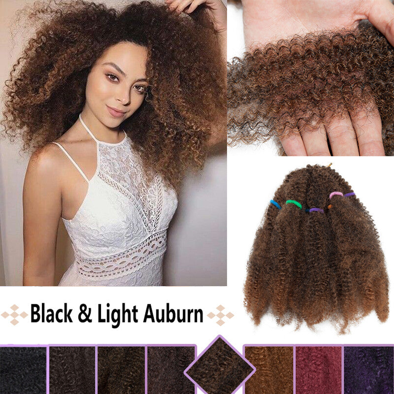 Kinky Afro Hair Extensions Bulk Curly Twist Crochet Braids Natural Puff