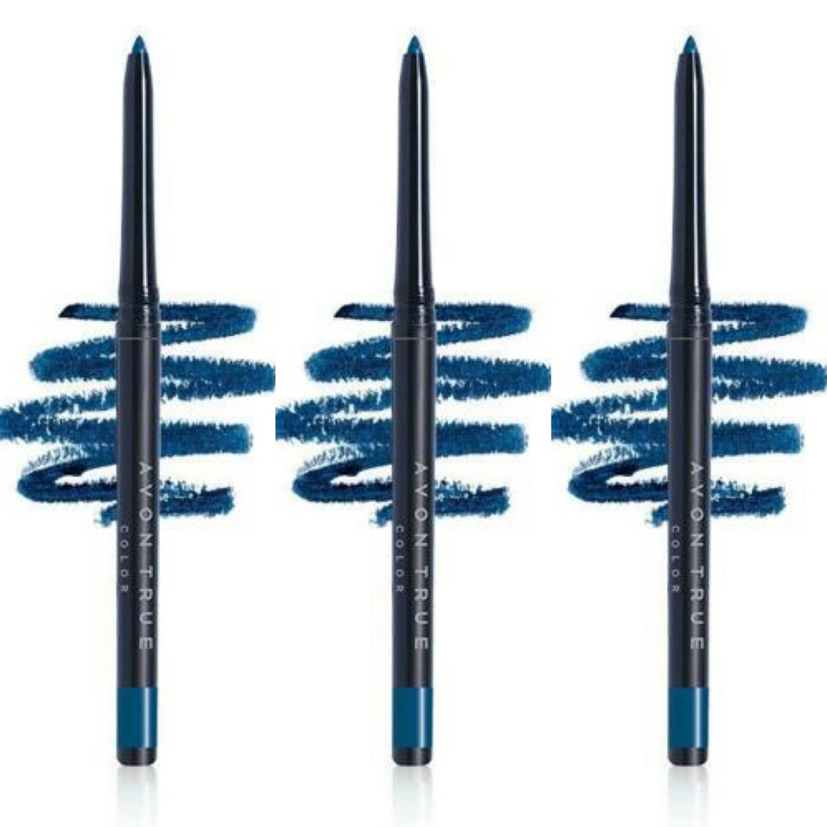 Set of 3 Eyeliner Pencils - Assorted Shades for Eye Makeup