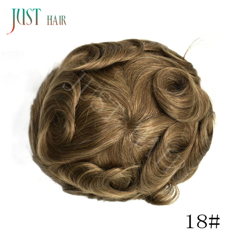 Swiss Lace Hair System for Men - Human Hair Toupee with Light Density