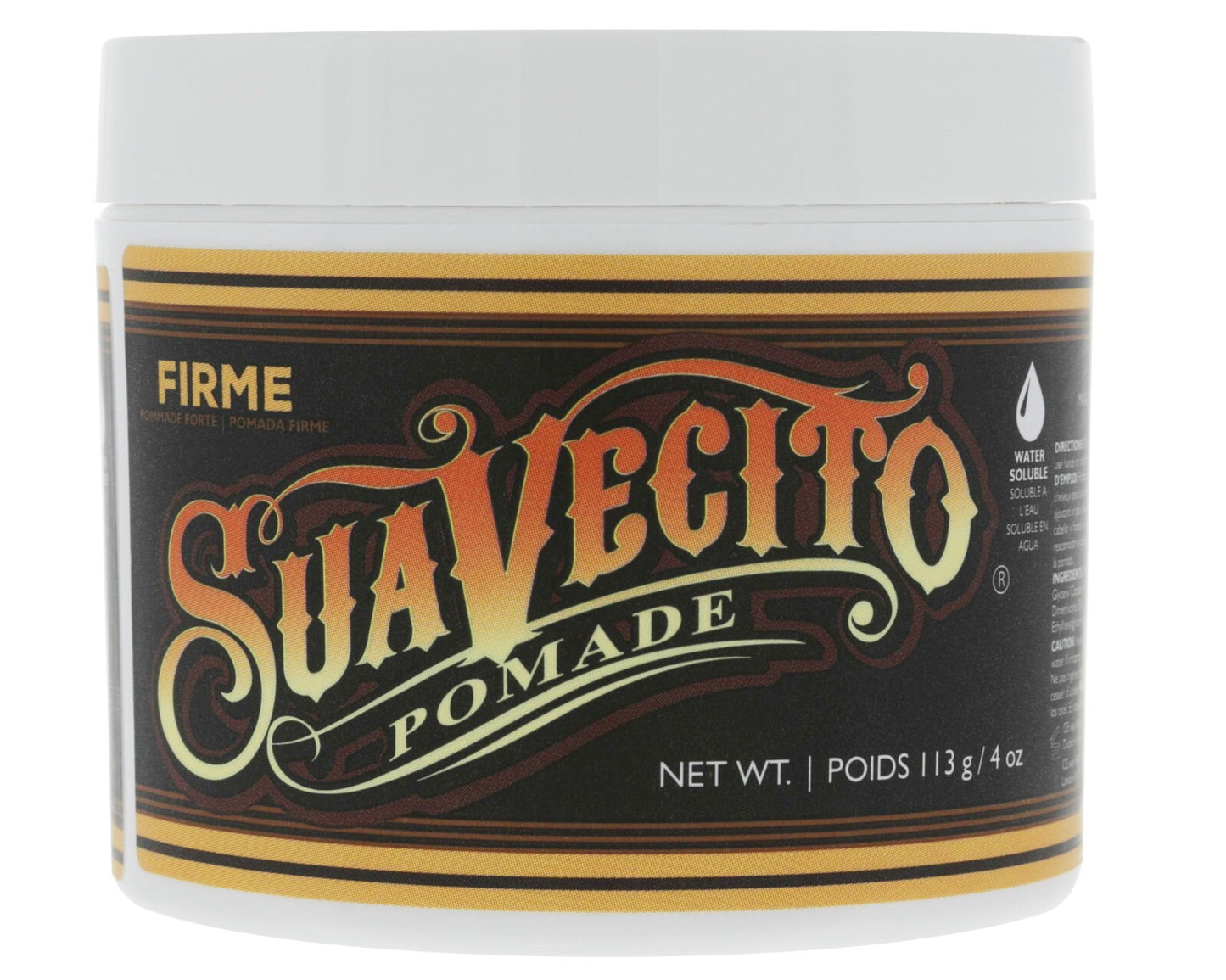 Strong Hold Hair Pomade 4 oz. Water Soluble Styling Product for Thick & Curly Hair