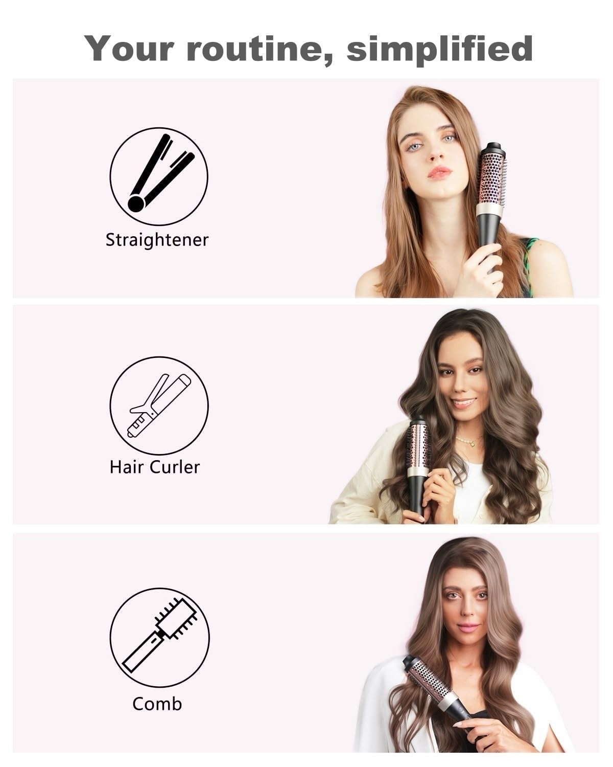 Ionic Thermal Hair Brush 1.5 Inch Volumizing Blowout Styling Dual Voltage