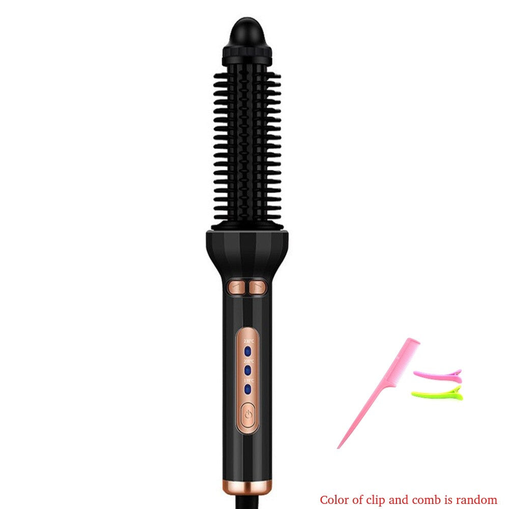 Electric Auto Rotating Hair Curler & Straightener Brush with LCD Display