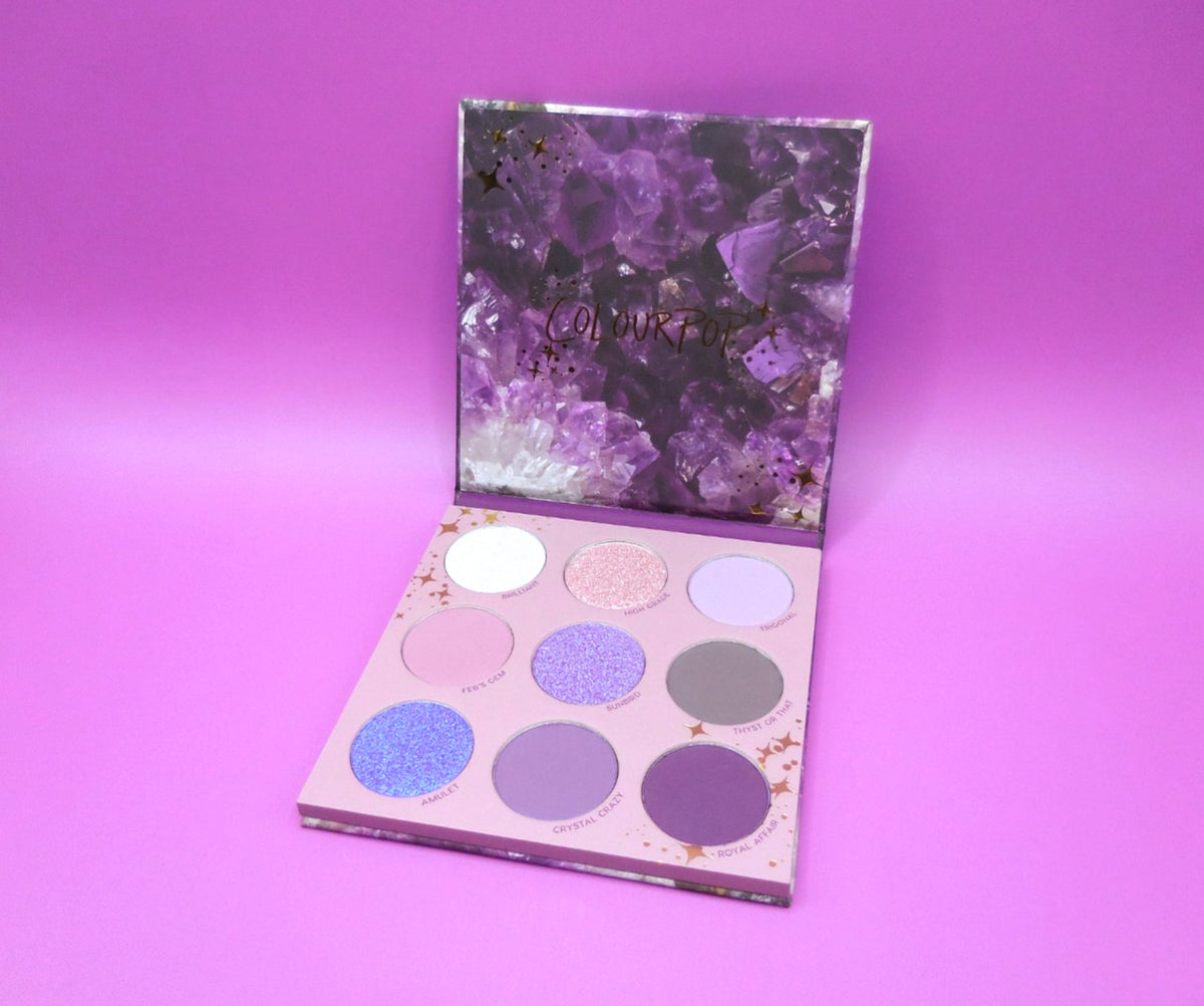 Pressed Powder Eyeshadow Palette - 9g Amethyst Shades, Cruelty-Free