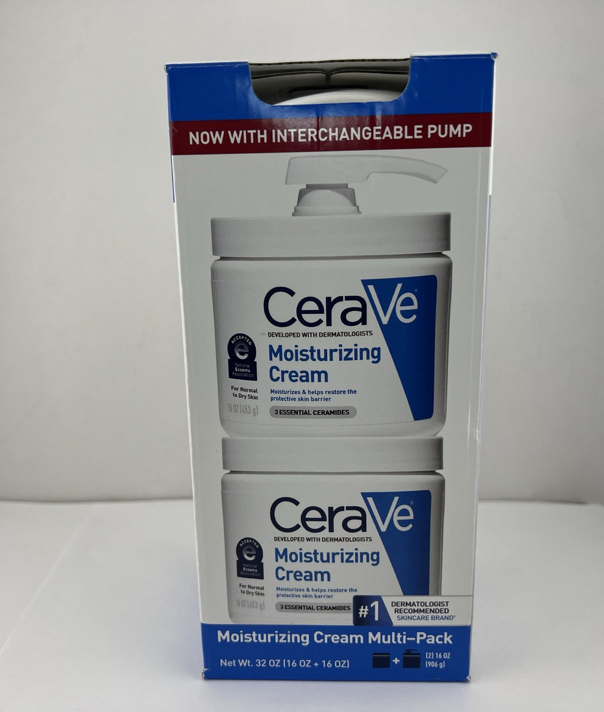 Moisturizing Cream 2 Pack - 16 oz Pump + 16 oz Refill