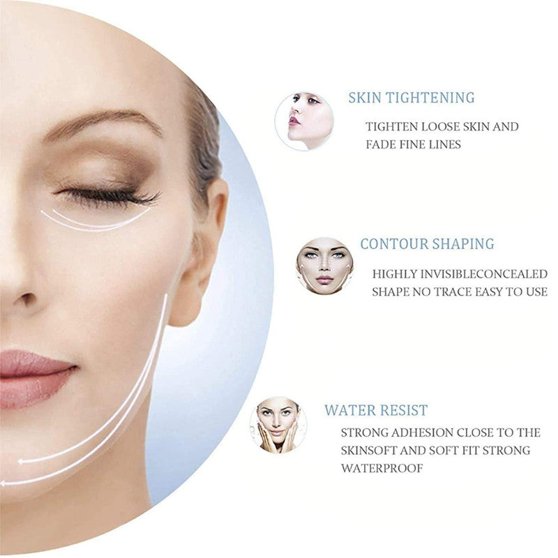 160PCS Face Lift Tape & Bands for V-Shaped Face - Skin Firming & Wrinkle Reduction