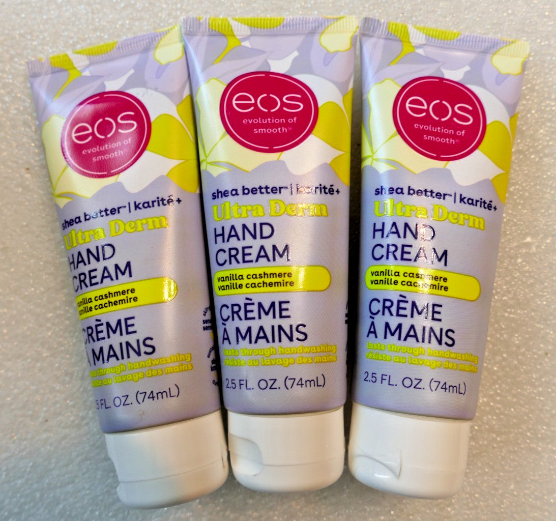 EOS Ultra Derm Hand Cream - Vanilla Cashmere 2.5oz (3-Pack)
