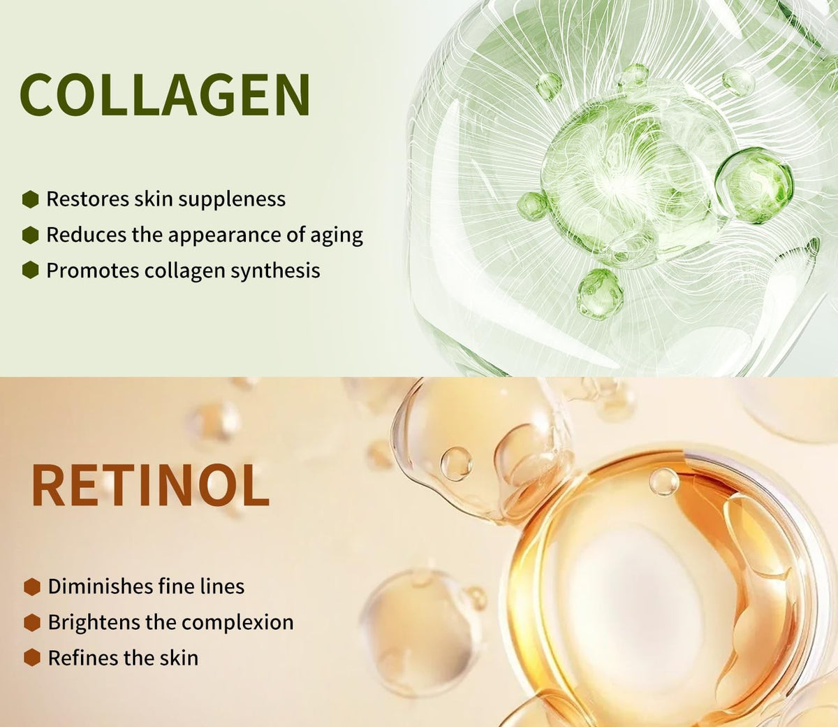 Collagen Face Mask Pack with Retinol & Hydrating Ingredients - 10 Count