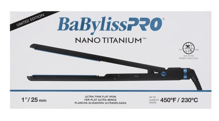 Nano Titanium Flat Iron 1 Inch Hair Styling Tool - Ultra-Thin & Fast Heating