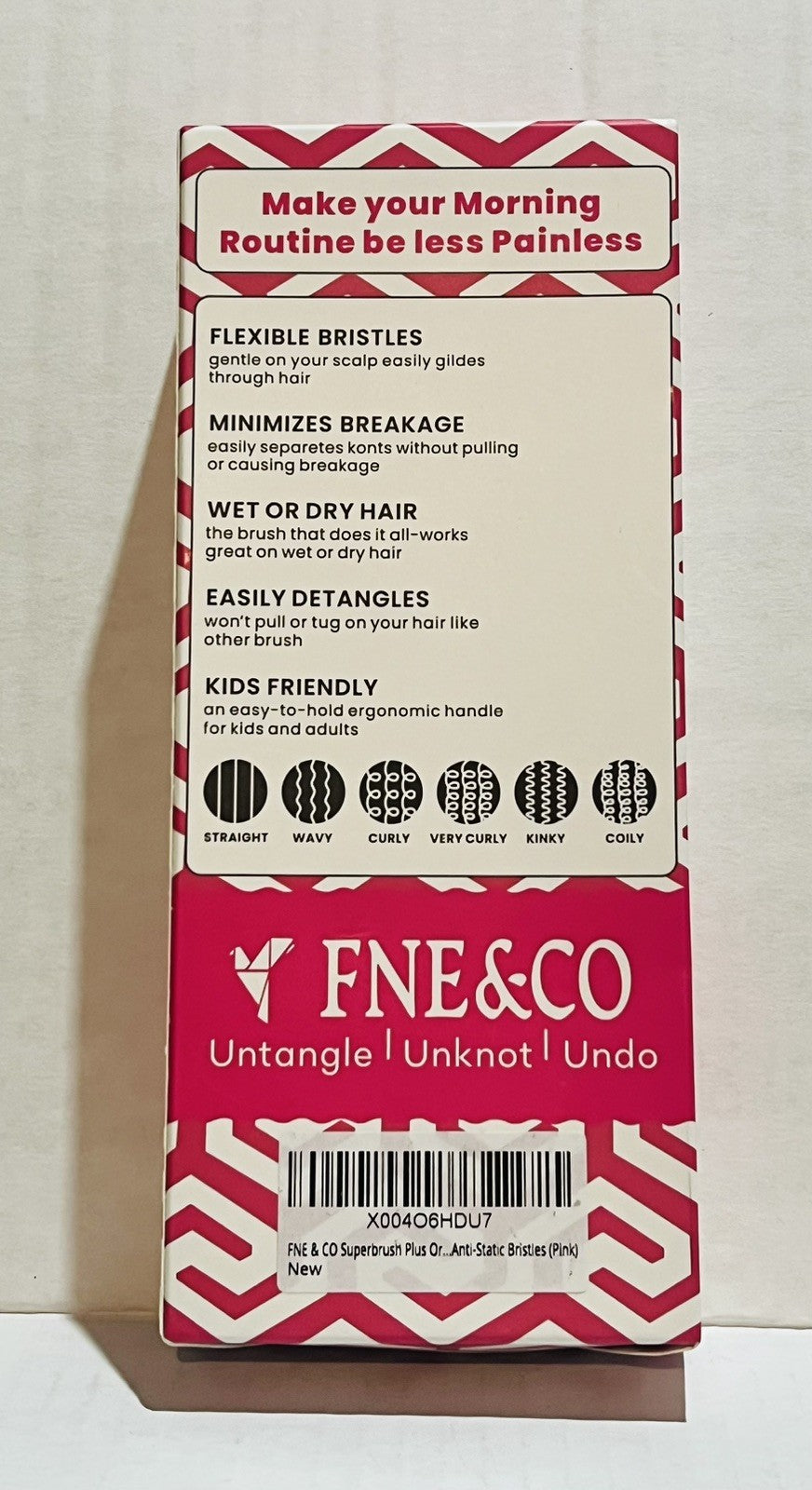 Pink Unknotting Brush - Italian Design for Detangling & Undoing Knots