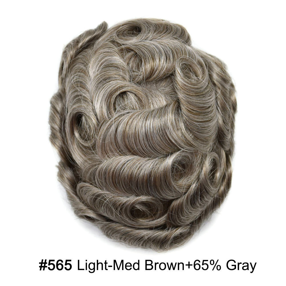 Ultra Thin Skin Hair Replacement System for Men - Natural Hairpiece, 6-10" Sizes & 68 Colors