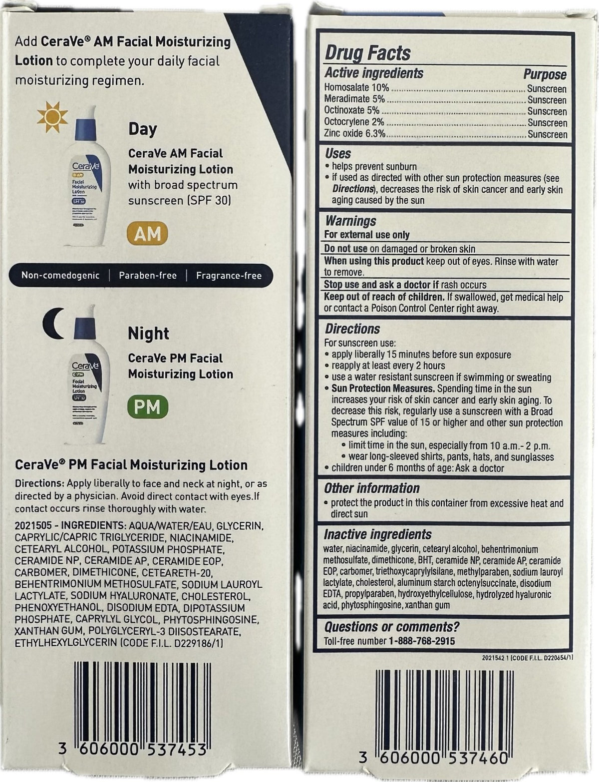 Facial Moisturizing Lotion AM/PM Dual Pack 3 FL OZ Each